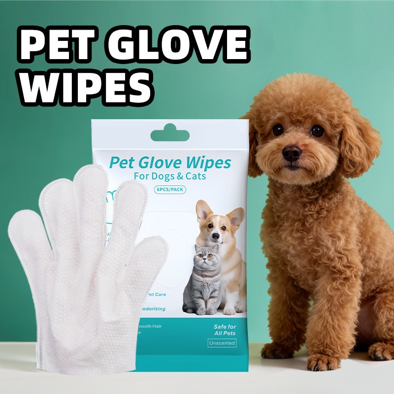Pet Supplies Dog Wash - Pet Wipes Gloves No Rinse Cat