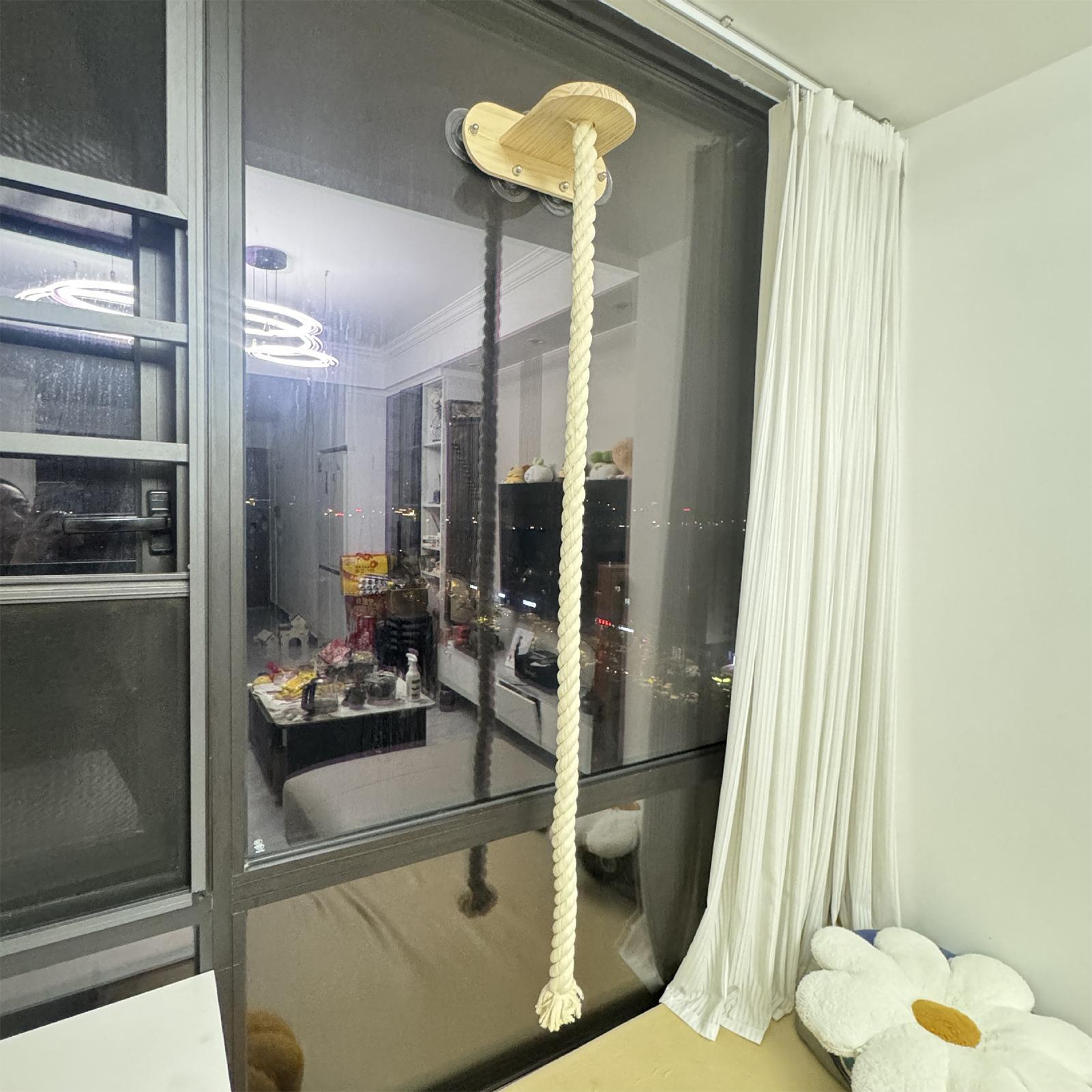 Cat Window Perch - Cat Climbing Rope with Window Suction