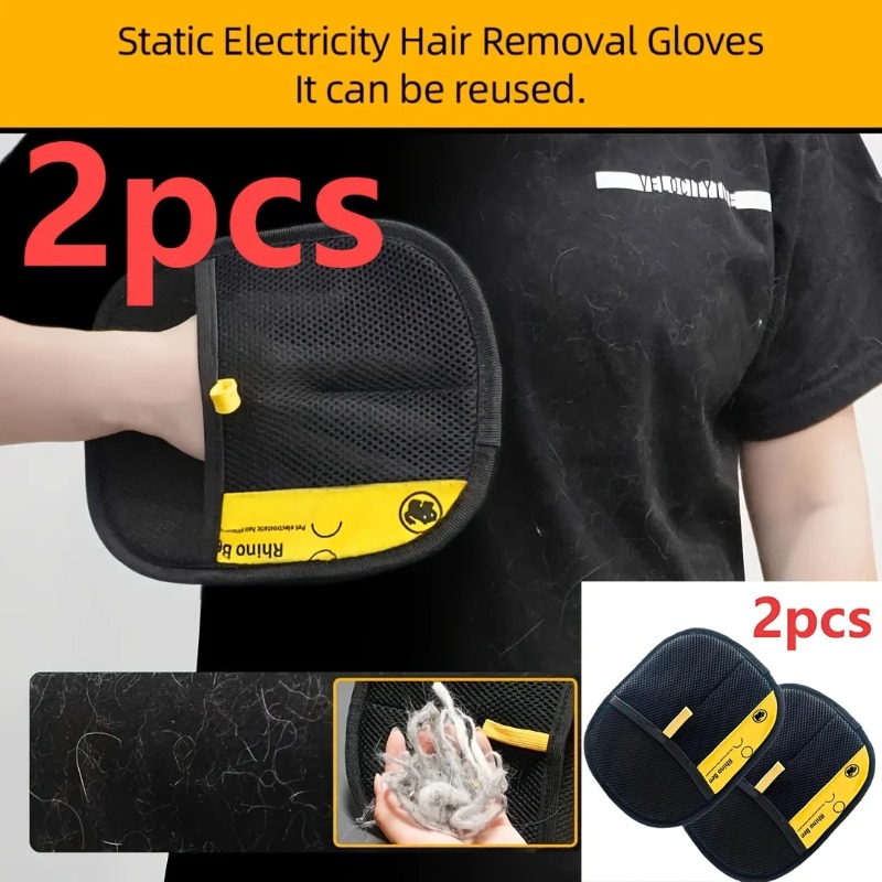 2-Piece Pet Hair Removal Glove - Pet Grooming Glove review and price