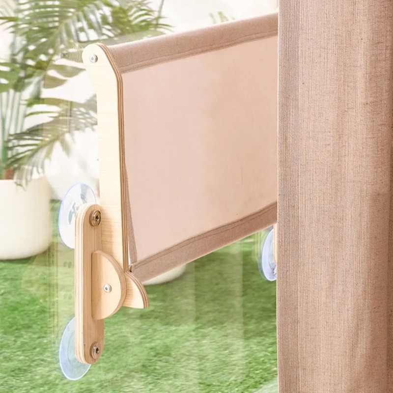 Cat Window Perch with Wooden F - Cat Window Perch review and price
